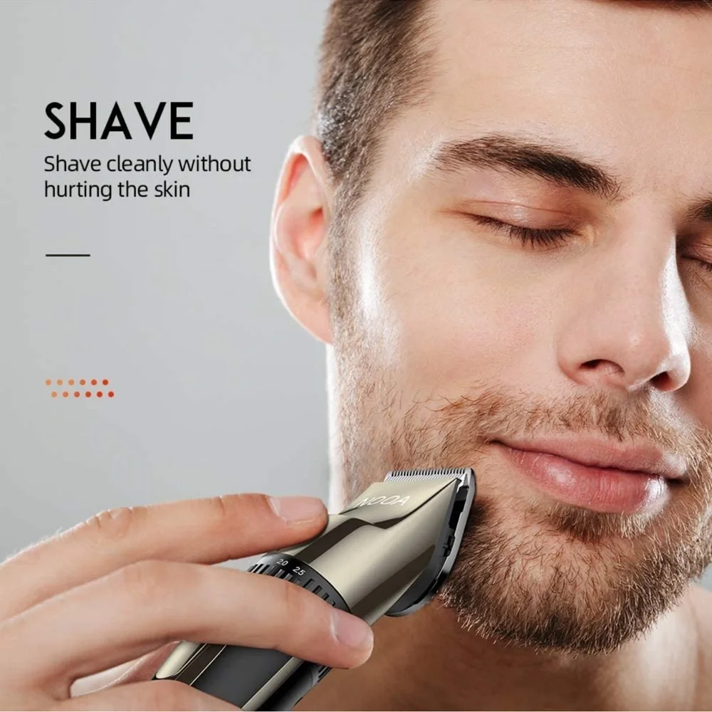 Electirc Waterproof Hair Trimmer Clippers Beard Trimmer Rechargable Kit